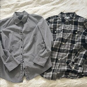 George and Old Navy women’s fitted button down shirts bundle of 2